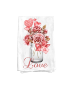 Valentine`s Day Mason Jar &quot;Love&quot; 100% Cotton Kitchen Hand Drying Dish Towel - €5,06 EUR