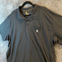 Carhartt Shirt Mens 2XL XXL Black Polo Force Extremes Relaxed Fit Work R... - $11.73