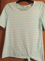 Weekends By Chico&#39;s Lady&#39;s Top Size 0 Blue Striped New - £17.40 GBP