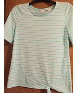 WEEKENDS by Chico&#39;s LADY&#39;S TOP SIZE 0 Blue STRIPED  NEW - £17.13 GBP