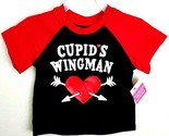 Infant &amp; Toddler Black &amp; Red Cupid&#39;s Wingman Tee Shirt Valentine Day T-S... - $10.88