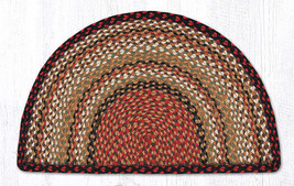 Earth Rugs SC-319 Burgundy Mustard  Small Rug Slice 18&quot; x 29&quot; - £35.52 GBP