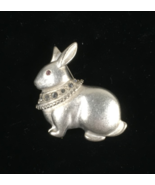 Vintage Retired Signed Premier Designs Silver Go Ask Alice Rabbit Brooch - $281.30 MXN