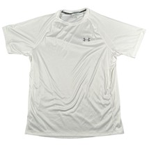 Under Armour Mens Large White Fitted Heatgear Athletic Shirt Short Sleev... - £10.15 GBP