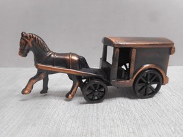 Amish Horse &amp; Buggy Carriage Pencil Sharpener Antique Finish Diecast Metal - £11.00 GBP