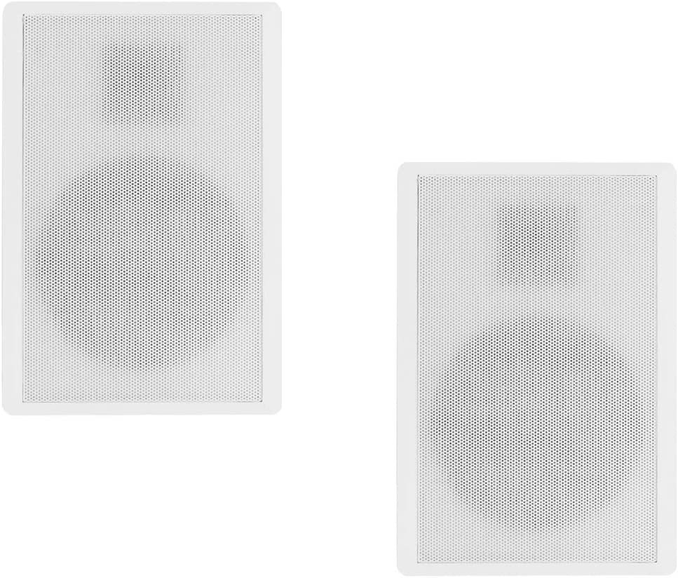 Acoustic Audio By Goldwood Slm1W Mountable On Wall Slim Speakers Home, White  			