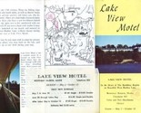 Lake View Motel Brochure Boothbay Harbor Maine 1950&#39;s - $13.86