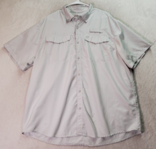 The American Outdoorsman Shirt Mens 2XL Light Gray Vented Collared Button Down - £10.27 GBP