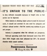 1947 Pennsylvania Railroad Freight Rates Advertisement Trains Stockholde... - €34,31 EUR