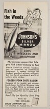 1959 Print Ad Johnson&#39;s Silver Minnow Fishing Lures Highland Park,Illinois - £7.40 GBP