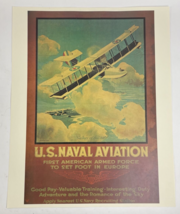 Vintage US Navy Recruiting Poster US Naval Aviation Sailors of the Air 20&quot; x 16&quot; - £14.32 GBP