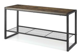 3-Pair Modern Industrial Entryway Shoe Bench - £140.99 GBP