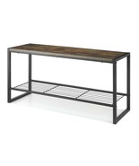3-Pair Modern Industrial Entryway Shoe Bench - £140.46 GBP