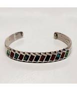 Pacific Jewelers JP Navajo 925 Sterling Silver Coral & Turquoise Cuff Bracelet - $200.13 CAD