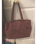 Maroon Red Shoulder Handbag 10.5&quot; Handle Drop Multiple Inside Divisions ... - $6.44