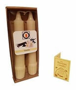 100 Percent  Pure Beeswax 6&quot; Vanilla Taper Candle Pair, Tapers - £11.99 GBP