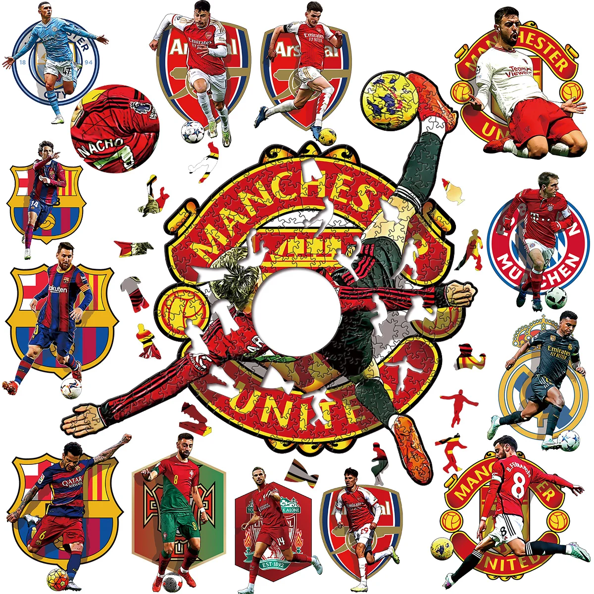 Hot Style Sports Wooden Jigsaw Puzzles Unique Toys Family Parent-child - £16.98 GBP+