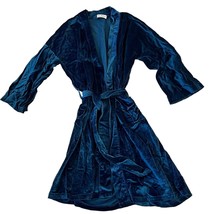 Sea Island Loungewear Vintage Blue Ribbed Spa Robe - £30.20 GBP