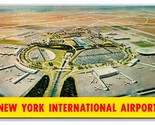 New York International Airport Artista Concept Ny Nyc Cromo Cartolina H19 - $3.03