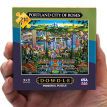 Portland City of Roses 210Pc Mini Personal Jigsaw Puzzle 9 x 11&quot; Dowdle ... - $18.80