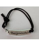 Inspirational Bracelet ~ Be {you} tiful ~ Adjustable Black Laces - $20.00