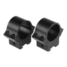 1&quot; Low Matte Black Airgun 22 3/8&quot; Grooved Bolt On Scope Ring Pair - £7.75 GBP