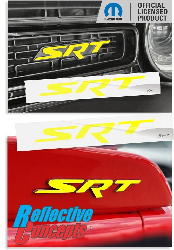 SRT Emblem Overlay Decals (Grille & Trunk) - 2015-2018 Dodge Challenger SRT 392