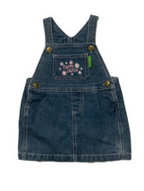 John Deere Overall Dress Girls 6/9 Mths Blue Denim Farm Cutie 100% Cotton - $216.44 MXN