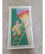 Needlepoint Tapestry Clown &amp; Ice Cream Cone 1980 Canvas 26.5&quot; X 14.5&quot; CL... - €20,99 EUR