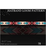 Delica Beads Hatband Loom Pattern No.78 - Band Inspired Native Pattern -... - £3.14 GBP