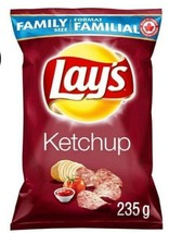 12 Bags Of Lay's Lays Ketchup Potato Chips Size 235g From Canada Free Shipping - $71.60