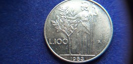 Vintage Italy 1983 coin 100 lire, Italian Republic. A very rare coin. - £39.38 GBP