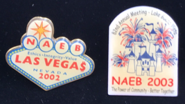 Lot of Two NAEB National Association of Educational Broadcasters Pins 20... - $9.49