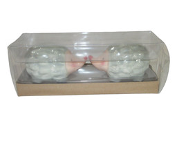 Kissing Hedgehog Salt Pepper Shakers Ceramic Gray Sealed Boxed Pottery - £7.63 GBP