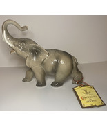 Capodimonte Elephant Italy with Tags Large Certification Of Authenticity - £85.08 GBP
