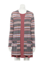 WallFlower 2-piece Cardigan &amp; Swing Dress Set, Berry, Medium, New w/ Tags - £20.81 GBP