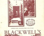 1879 - 1979 Blackwell&#39;s Menu Cameron Park California Bookstore - $47.52
