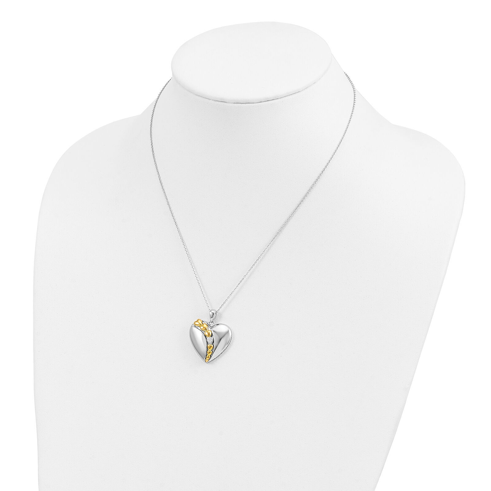 Sentimental Expressions Silver Rhodium and Gold-plated CZ I Love You More Each D Item image 5