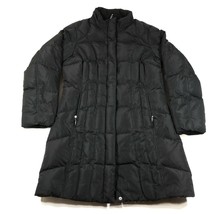 Eddie Bauer Down Puffer Jacket Womens M Black Mid Length Warm Comfy Casual - £33.00 GBP