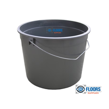 5 Qt Silver Plastic Pail with Reinforced Rim Leaktite - $199.92 MXN