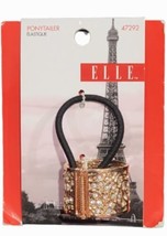 Elle Decorative Copper Metal Pony Cuff with Black Elastic - £6.32 GBP