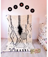 Black White rug, Handmade Wool rug, Moroccan Rug, colorful rug, custom a... - £1,059.15 GBP