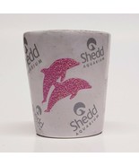 Rare Shedd Aquarium Pink Sparkly  Dolphin Collectible Shot Glass 2011 CH... - $260.76 MXN