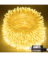 200 LED String Lights Indoor Outdoor Clear Wire, Connectable Warm White ... - $466.07 MXN