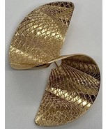 Vintage Sarah Coventry Ribbon Twist Swirl Brooch Gold/GoldTone Textured ... - $9.35 CAD