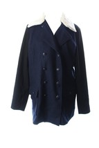 Tommy Hilfiger Women&#39;s Navy Blue Sherpa-Collar Double-Breast Pea Coat, XL 7446-2 - £74.79 GBP