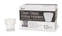 Votive Candle Holder Flower Pot Clear Glass - £33.00 GBP