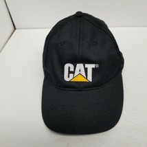 CAT Caterpillar Adjustable Strapback Black Hat, Construction Equipment - £11.83 GBP