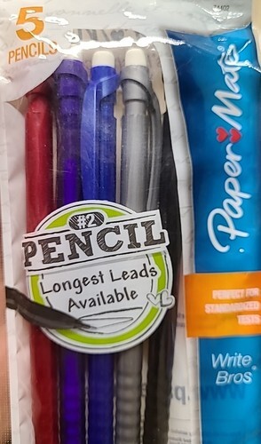 Papermate #2 Mechanical Pencil 0.7 mm HB #2 Refillable with eraser 5 Pack NEW Item image 3
