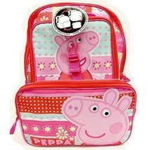 Peppa Pig FLOWER 16&quot; inches Large Backpack &amp; Lunch Box BRAND NEW Licensed - £27.14 GBP
